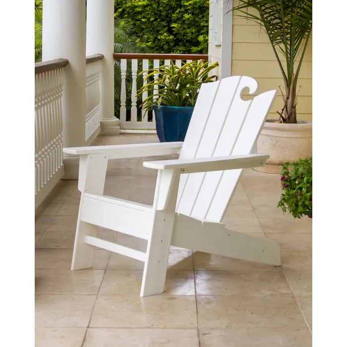 Polywood Wave Collection 4-Piece Adirondack Chair Set