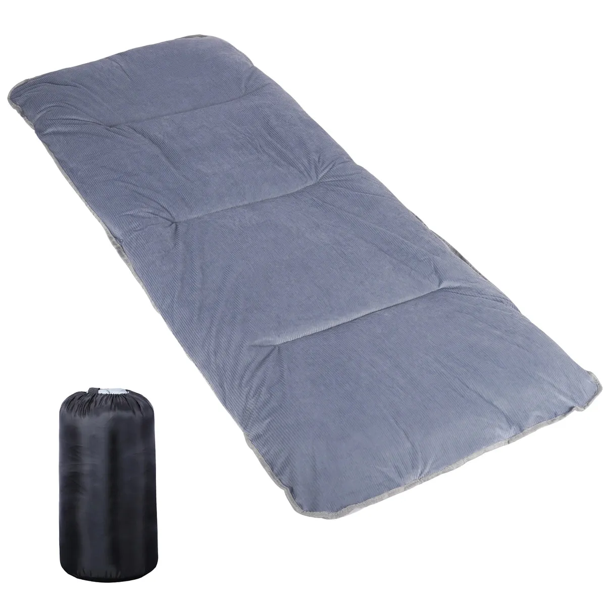 Portable Folding Sleeping Cot Mattress Pads for Camping,Gray Blue Black Brown