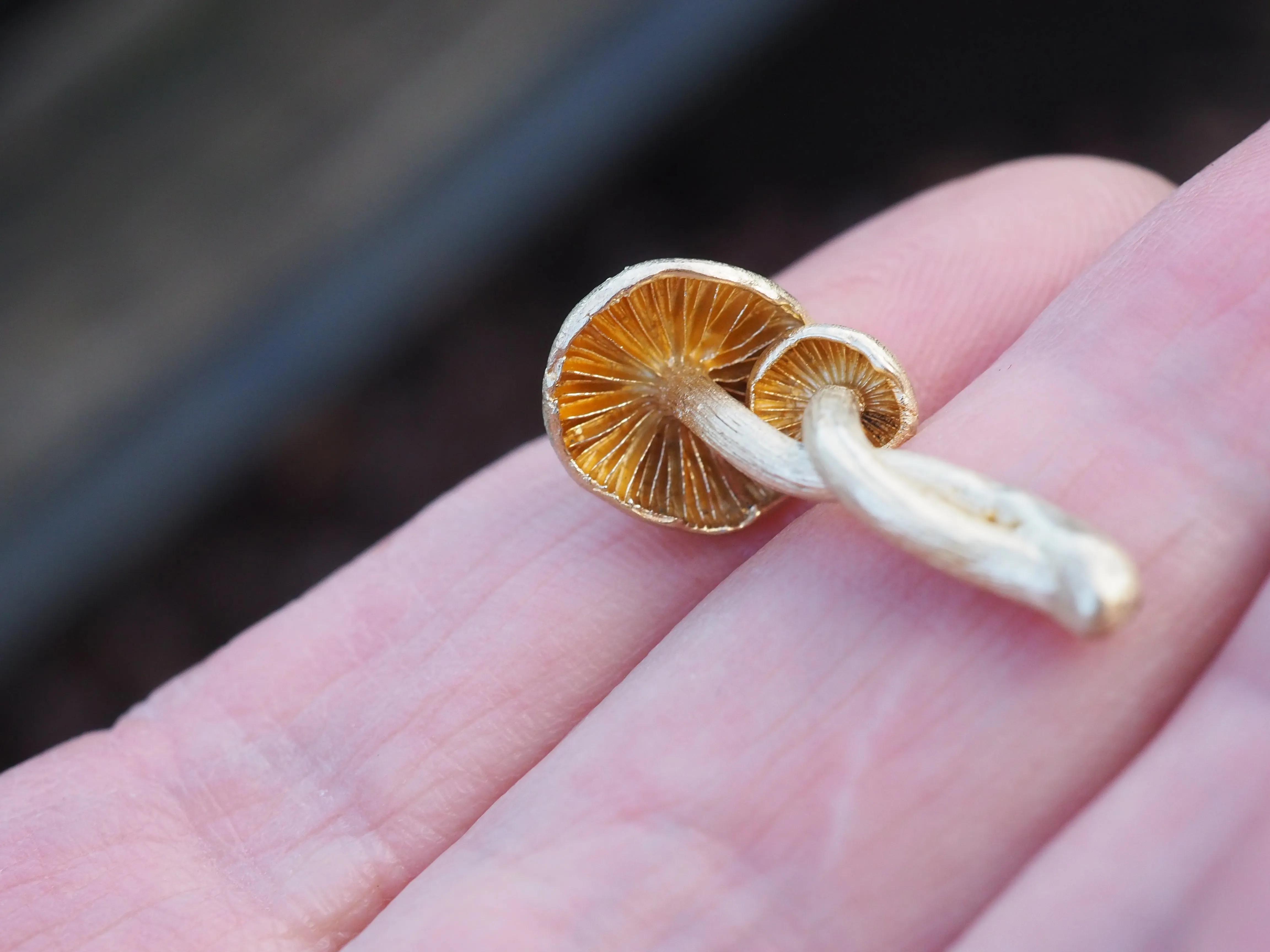 Psilocybe cyanescenz mushroom necklace