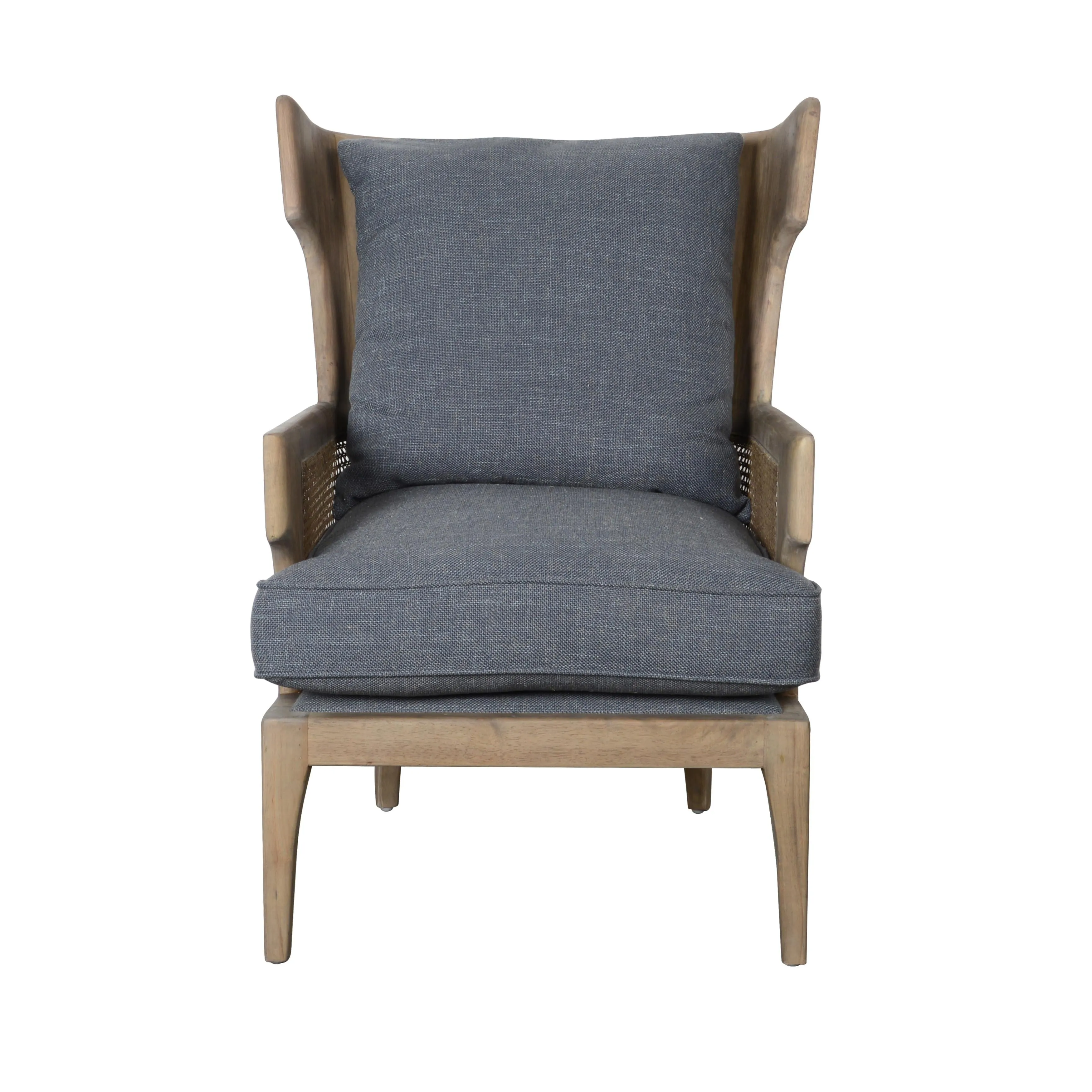 Rattan Accent Chair in Blue