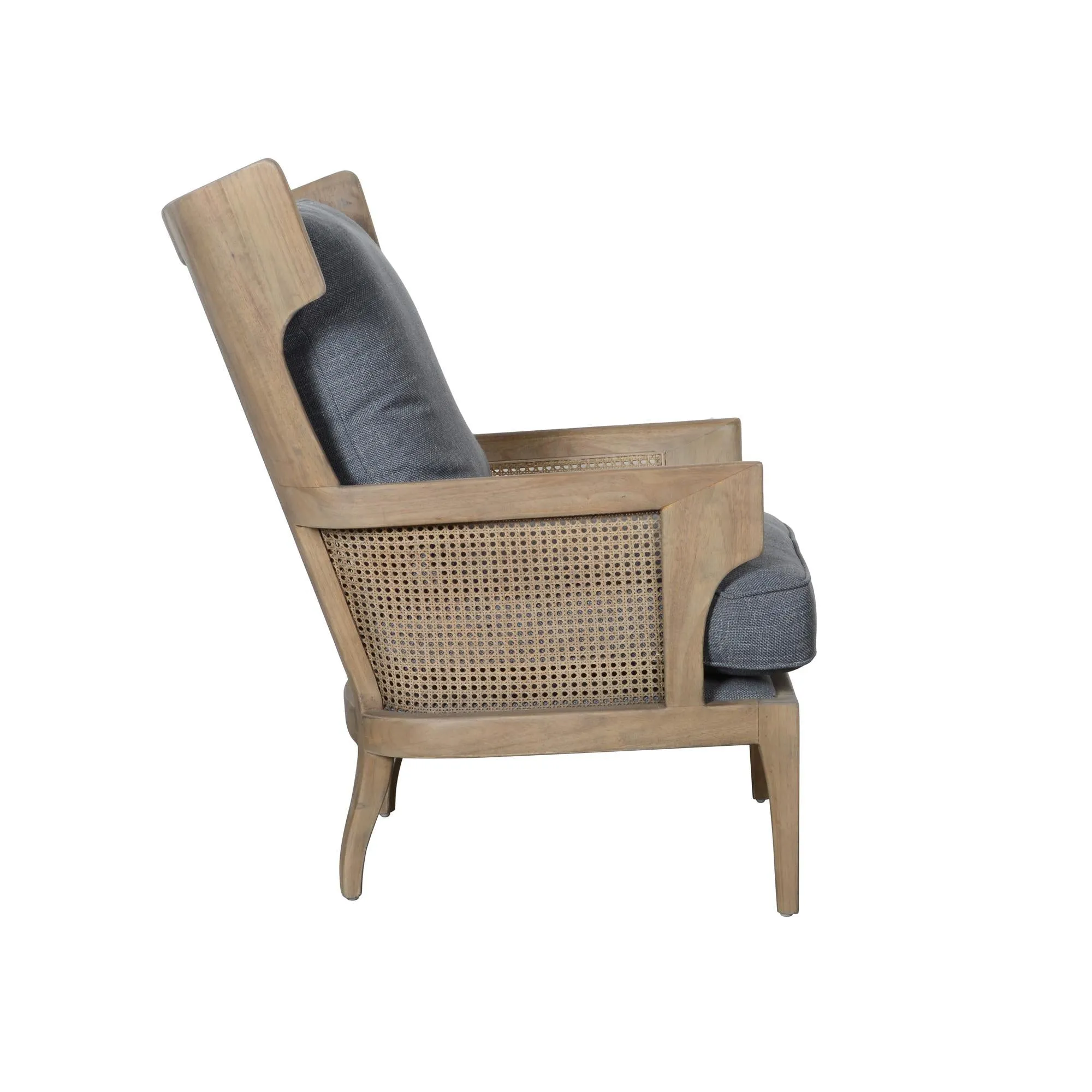 Rattan Accent Chair in Blue