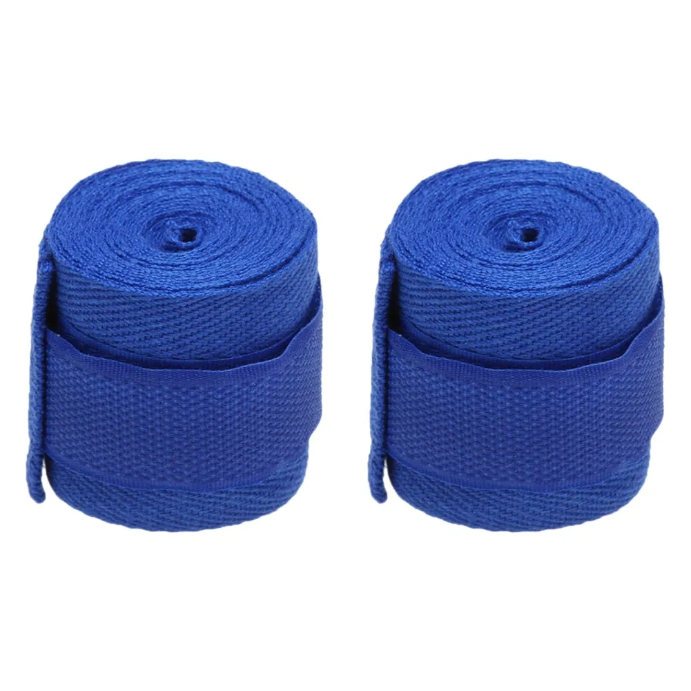 Sports Cotton 2pcs 2.5m Kick Boxing Bandage Sanda Taekwondo MMA Wrist Hand Gloves Wraps Straps Sportswear Equipment