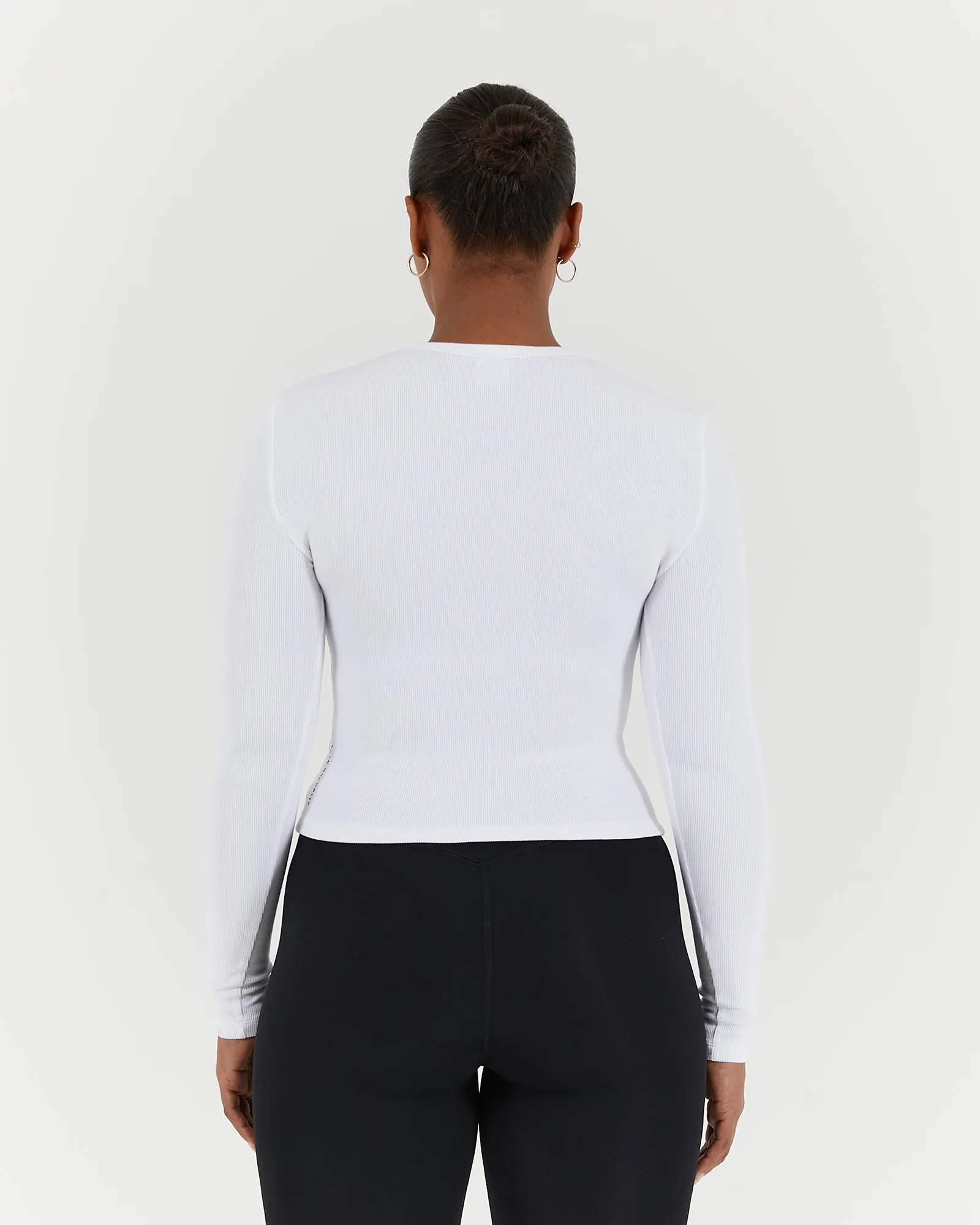 STANCE RIBBED LONG SLEEVE TOP - WHITE