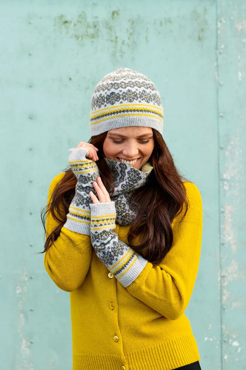 Stockbridge Fair isle Beanie Hat - Grey