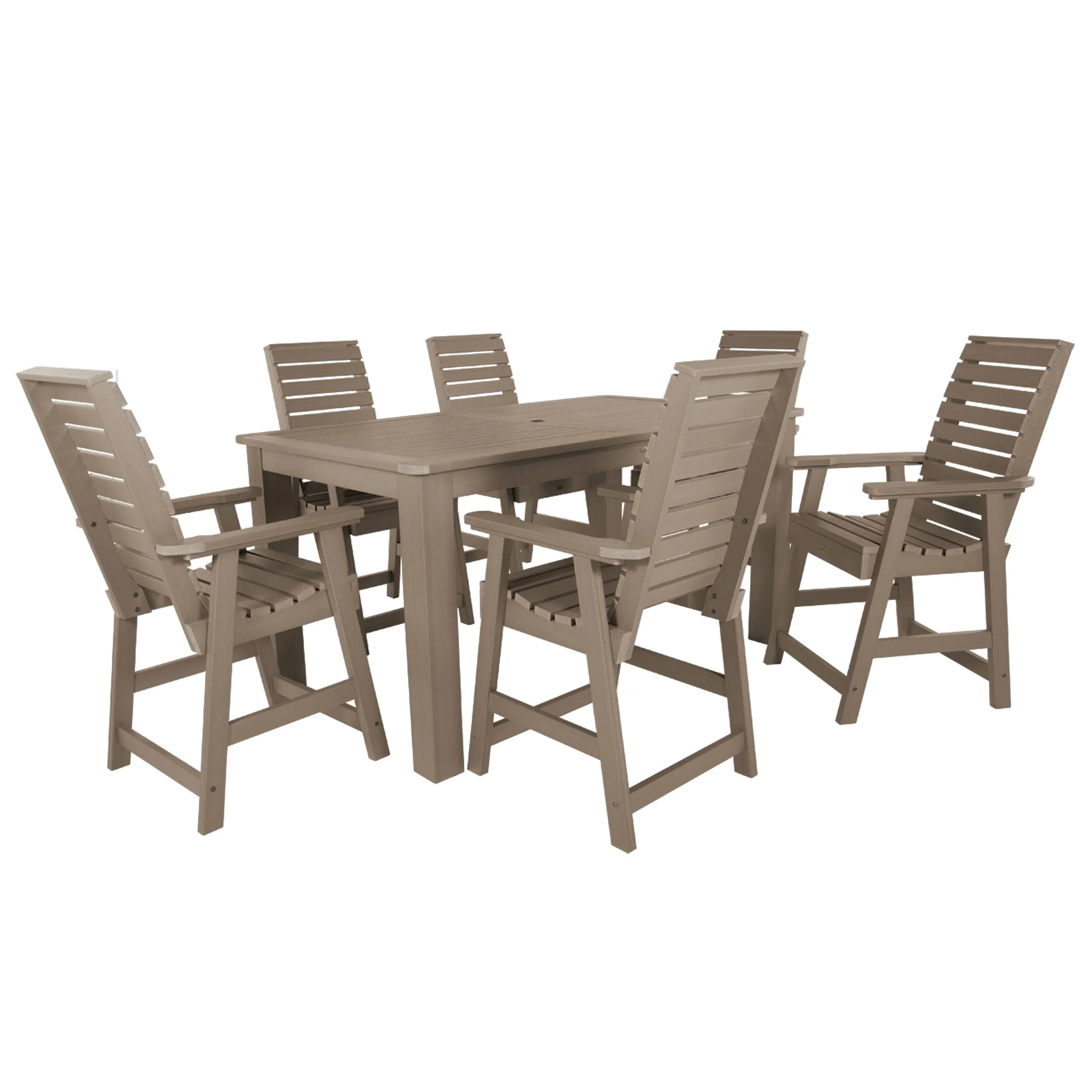 Weatherly 7pc Rectangular Dining Set 42in x 72in - Counter Height