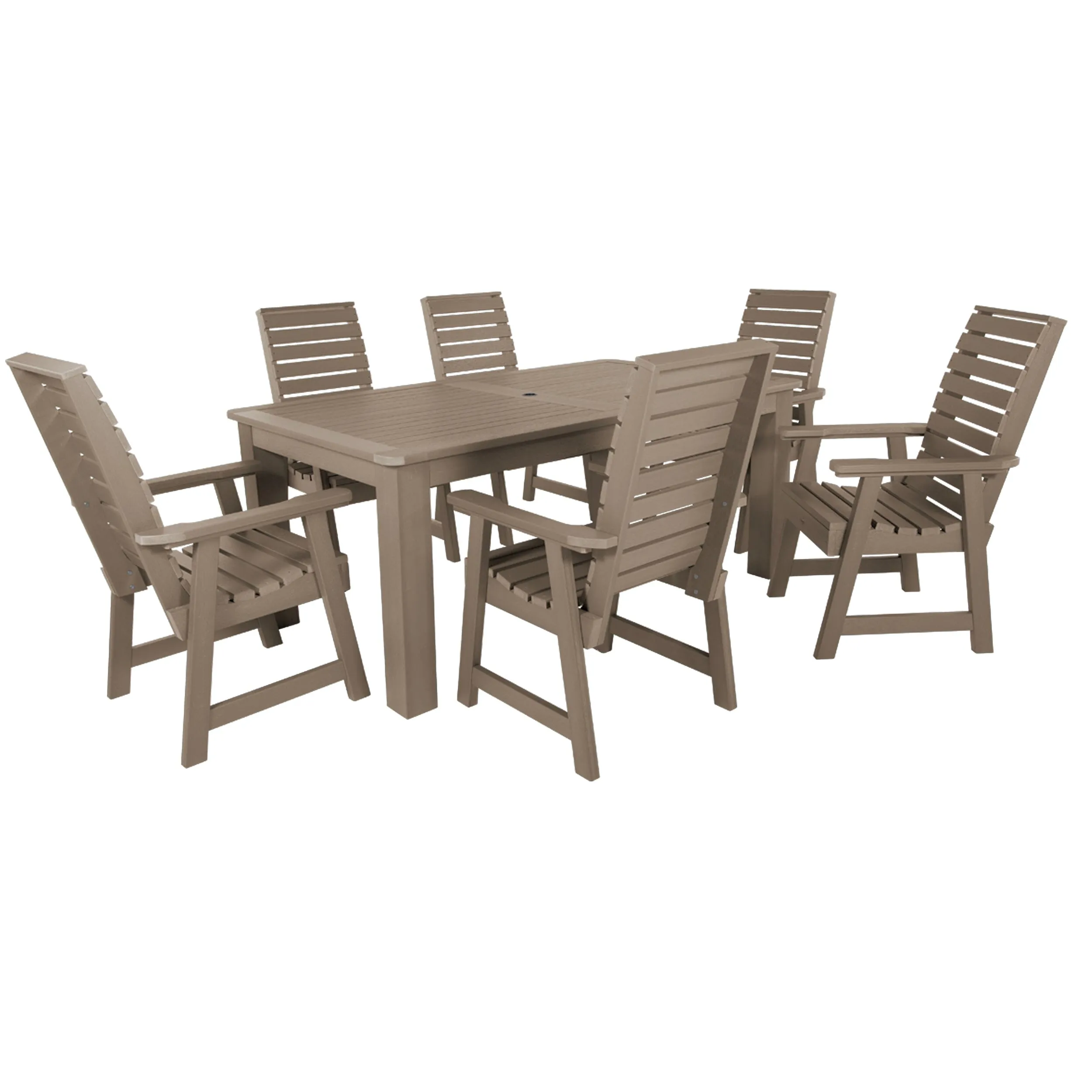 Weatherly 7pc Rectangular Dining Set 42in x 72in - Dining Height