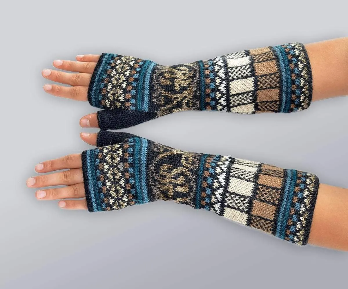 Womens Navajo Fingerless Gloves and Hat Sets