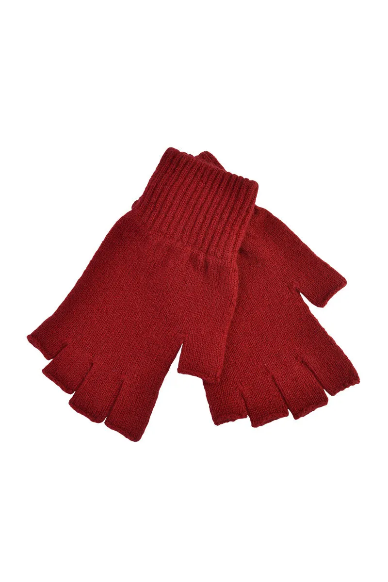 Womens Scottish Lambswool Fingerless Gloves