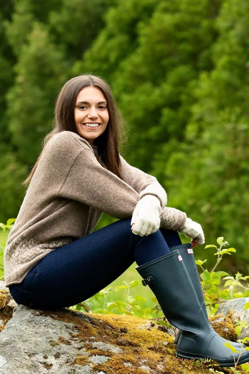 Womens Scottish Lambswool Fingerless Gloves