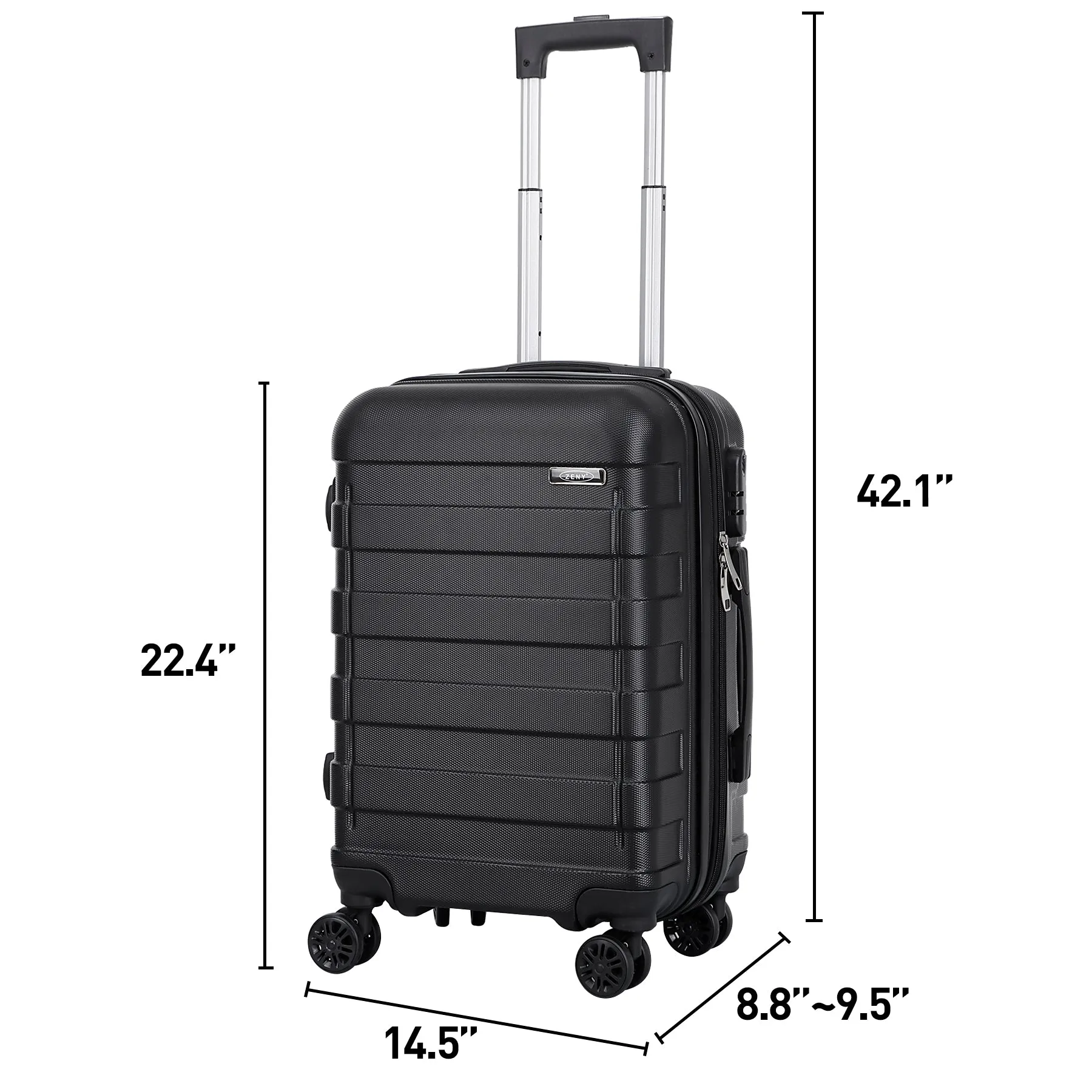 ZENY™ 21 Inch Expandable Suitcase Hardside Carry-On Travel Luggage